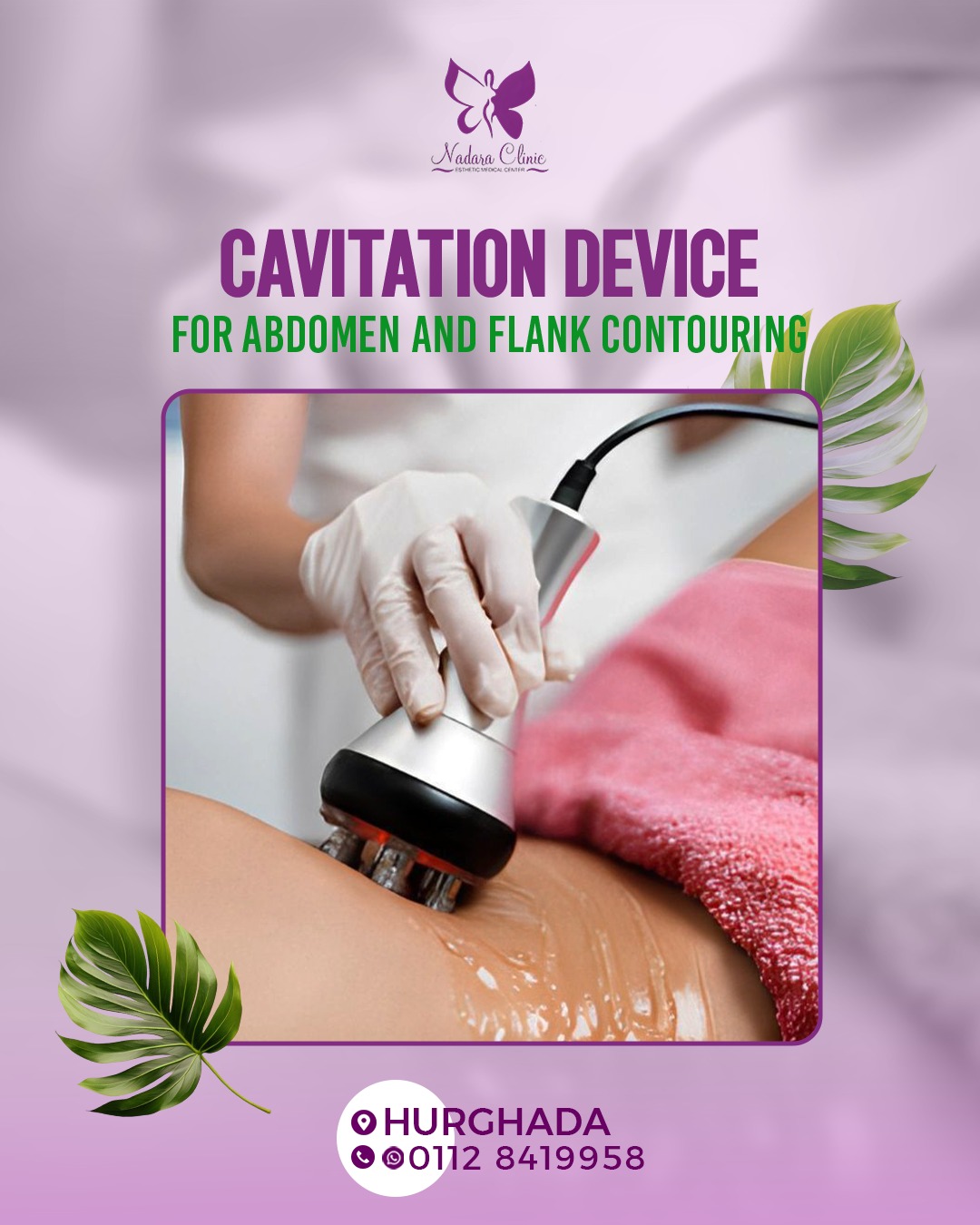 Cavitation device for sculpting the abdomen and sides in Hurghada